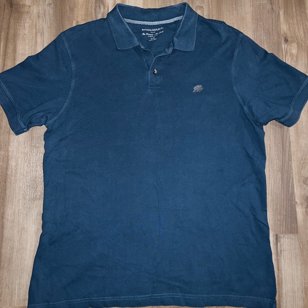 Banana republic blue polo shirt